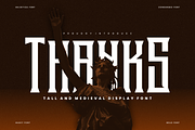 Coyxroj - Tall & Gothic Font, a Serif Font by QR Design Studio (Thumbnail 6 of 6)