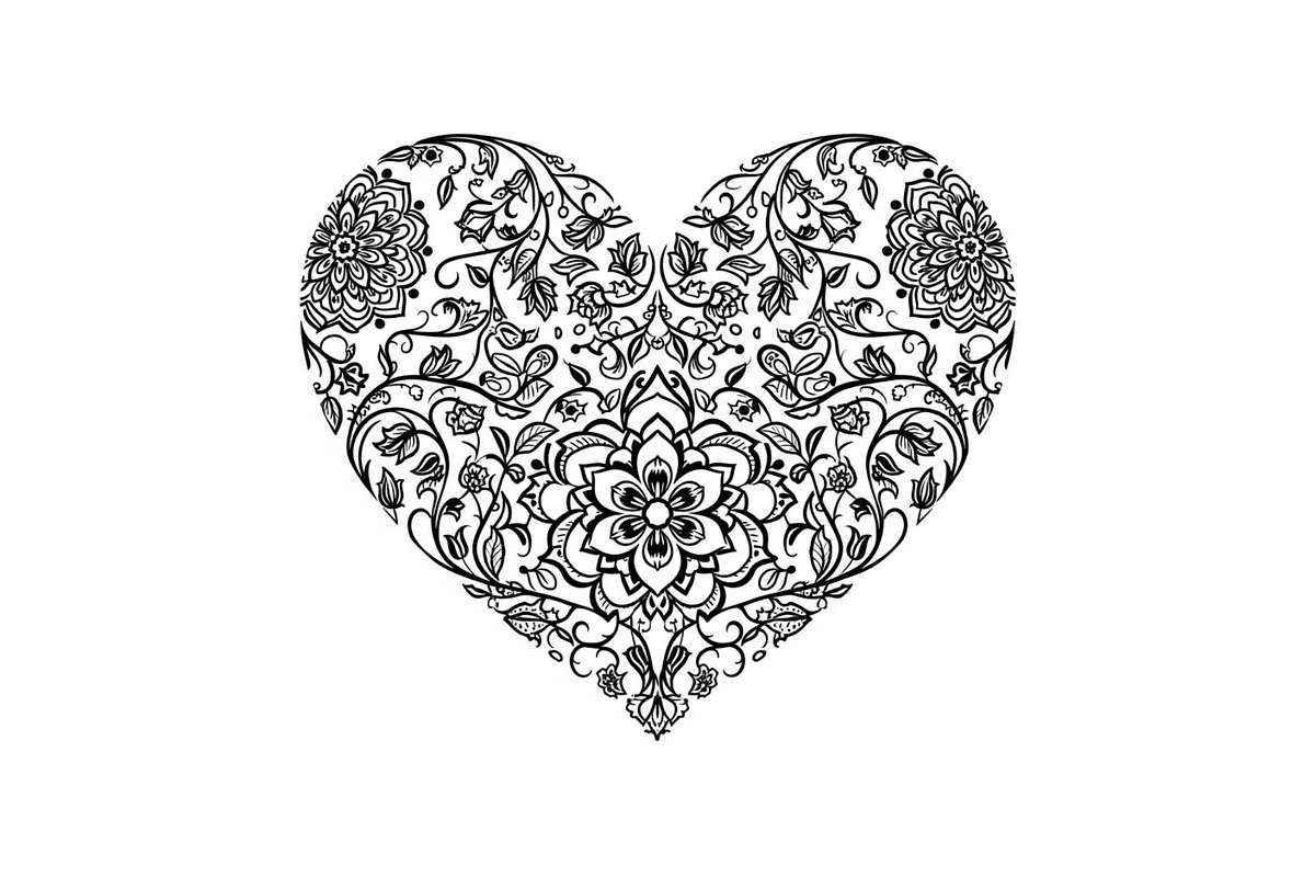 Ornamental Heart Silhouette Bundle, an Illustration by jahid234 (Photo 13 of 31)