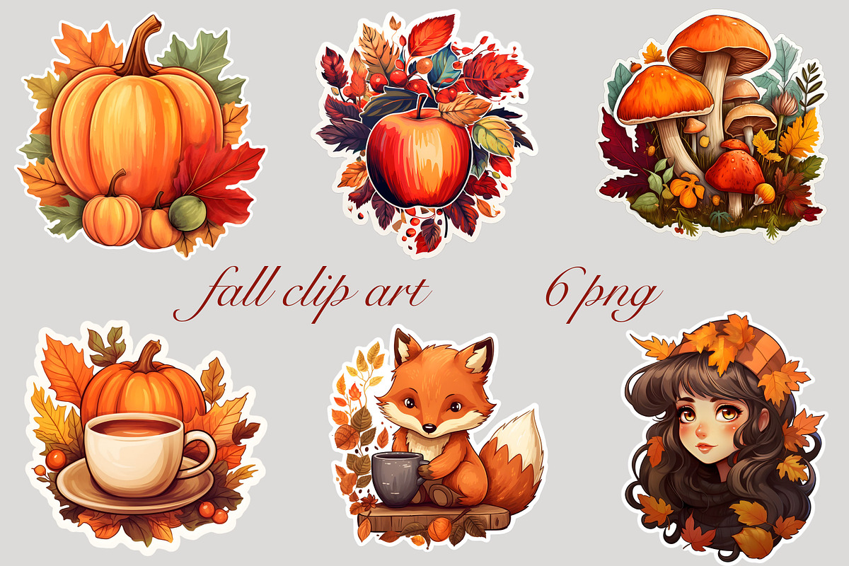 Fall Clip Art, Autumn clip art, an Object Graphic by MajorArtTm (Photo 1 of 4)