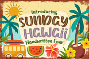 Sunday Hawaii, a Font by caocastudio (Thumbnail 1 of 5)