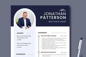 Realtor Resume Template Real Estate, a Resume Template by Climbwithelevator