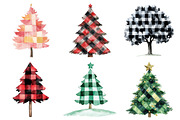 Buffalo Plaid Christmas Tree Clipart, an Illustration by Daily.Designs (Thumbnail 2 of 5)