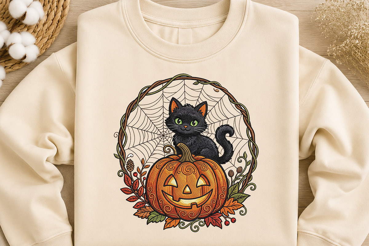 Halloween Cat Ghost Pumpkin Designs, a Seasonal Illustration by crative8112 (Photo 2 of 6)