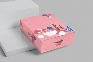 Wide Rectangular Paper Box Mockups