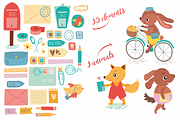 Romantic post / Scrapbooking set, an Animal Illustration by Lesya Skripak (Thumbnail 2 of 4)
