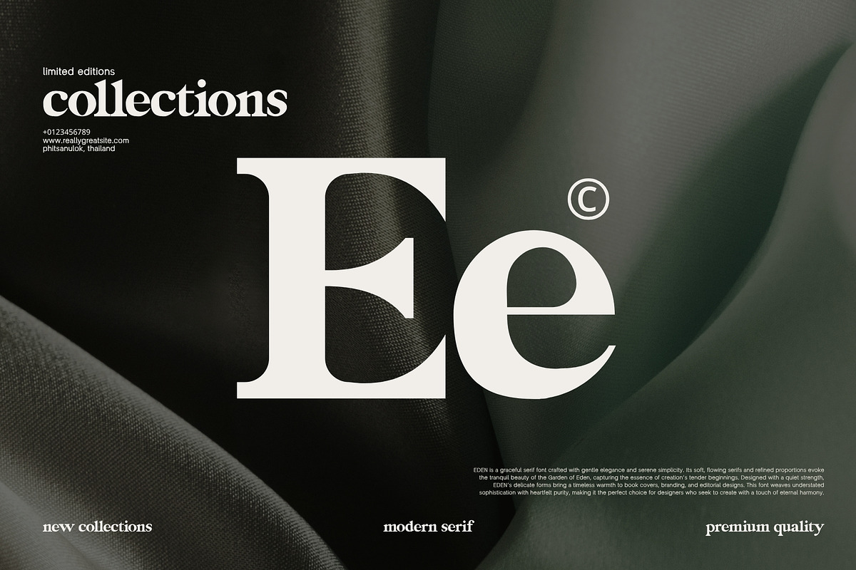 EDEN - MODERN DISPLAY SERIF FONT, a Serif Font by BURSTYPE (Photo 6 of 8)