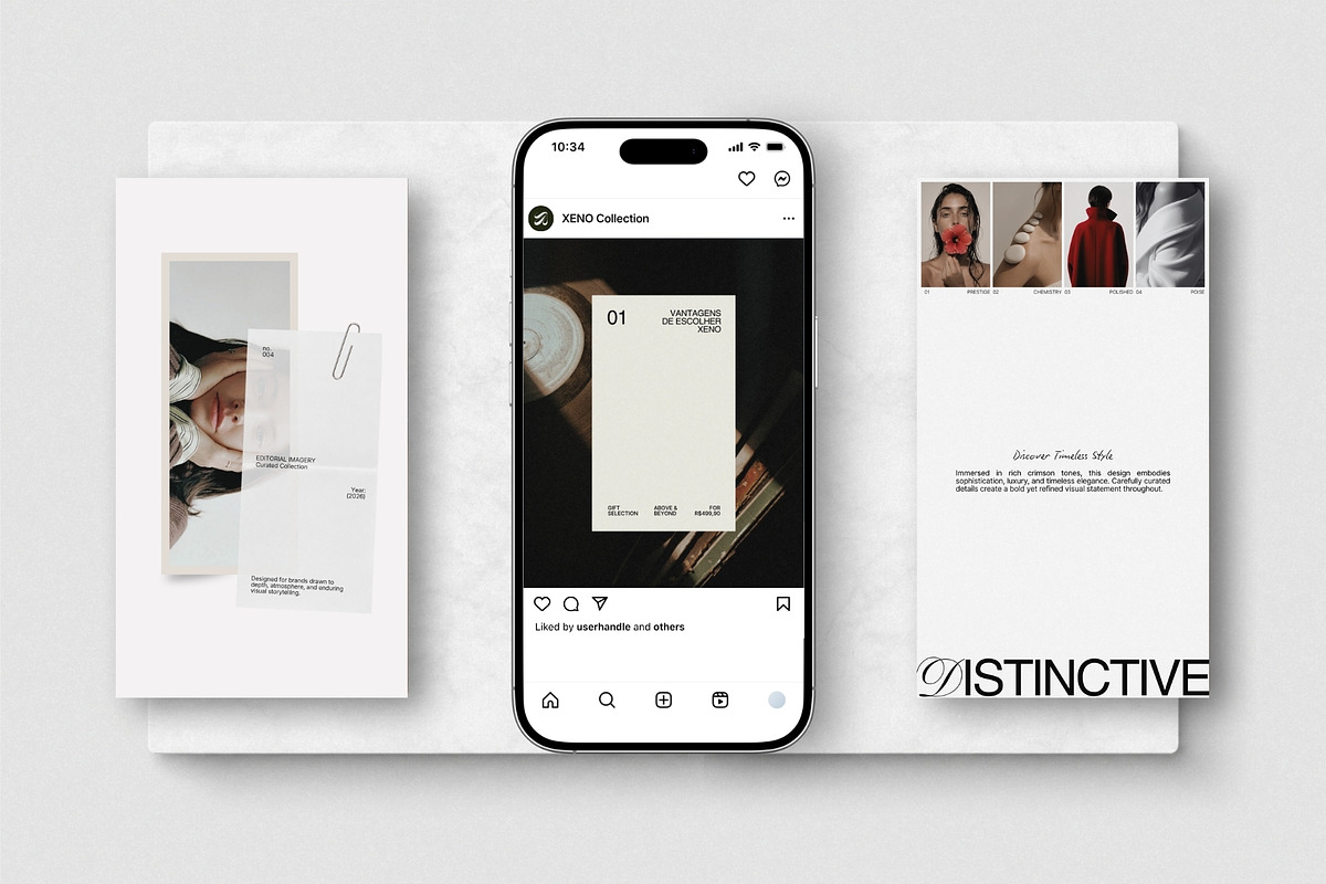 XENO | Instagram Post & Story (I), a Social Media Template by The Aesthetic Studio (Photo 4 of 10)