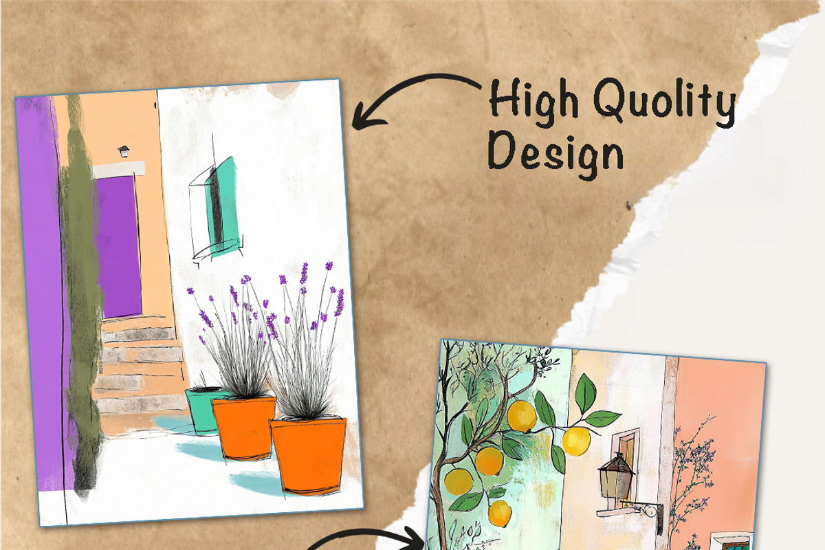 Mediterranean Spring Digital Papers, an Object Illustration by Fusion Dream (Photo 7 of 9)