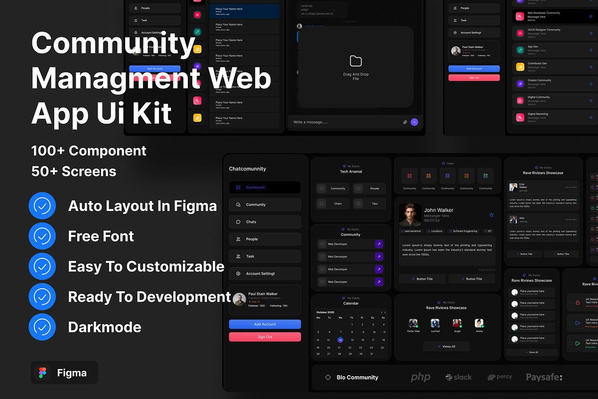 Community Managment Web App Ui Kit, an UI Kit Template by Pixel Blend (Photo 1 of 6)