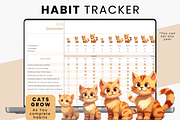 Habit Tracker Google Sheets | Cats, a Templates & Theme by MondaySpark (Thumbnail 1 of 6)