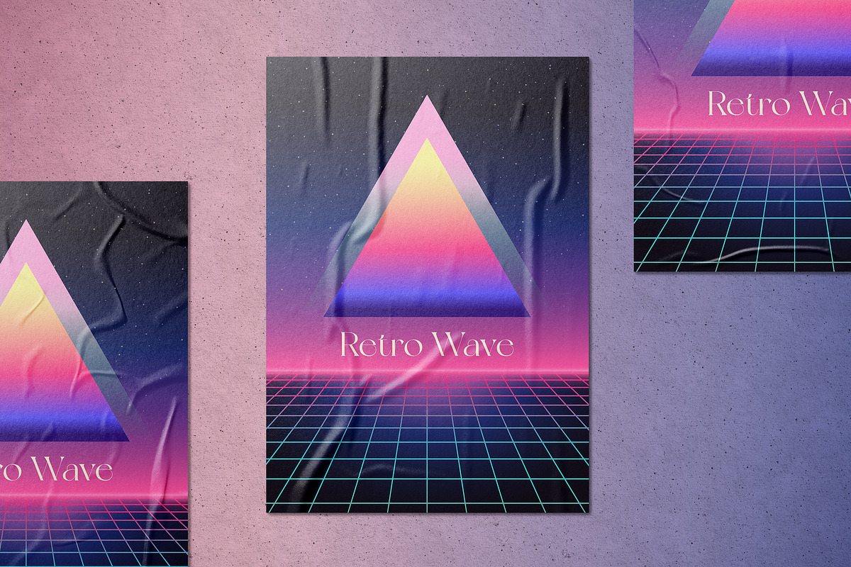 RETROWAVE 80s, 90s Synthwave Style, a Texture Graphic by Oksana Trygub (Photo 11 of 15)