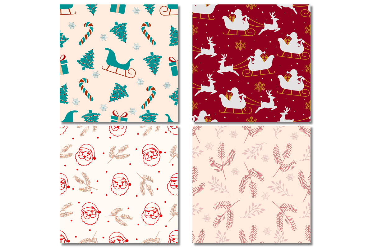 Christmas Seamless Patterns #1, a Pattern Graphic by wind mill (Photo 2 of 3)