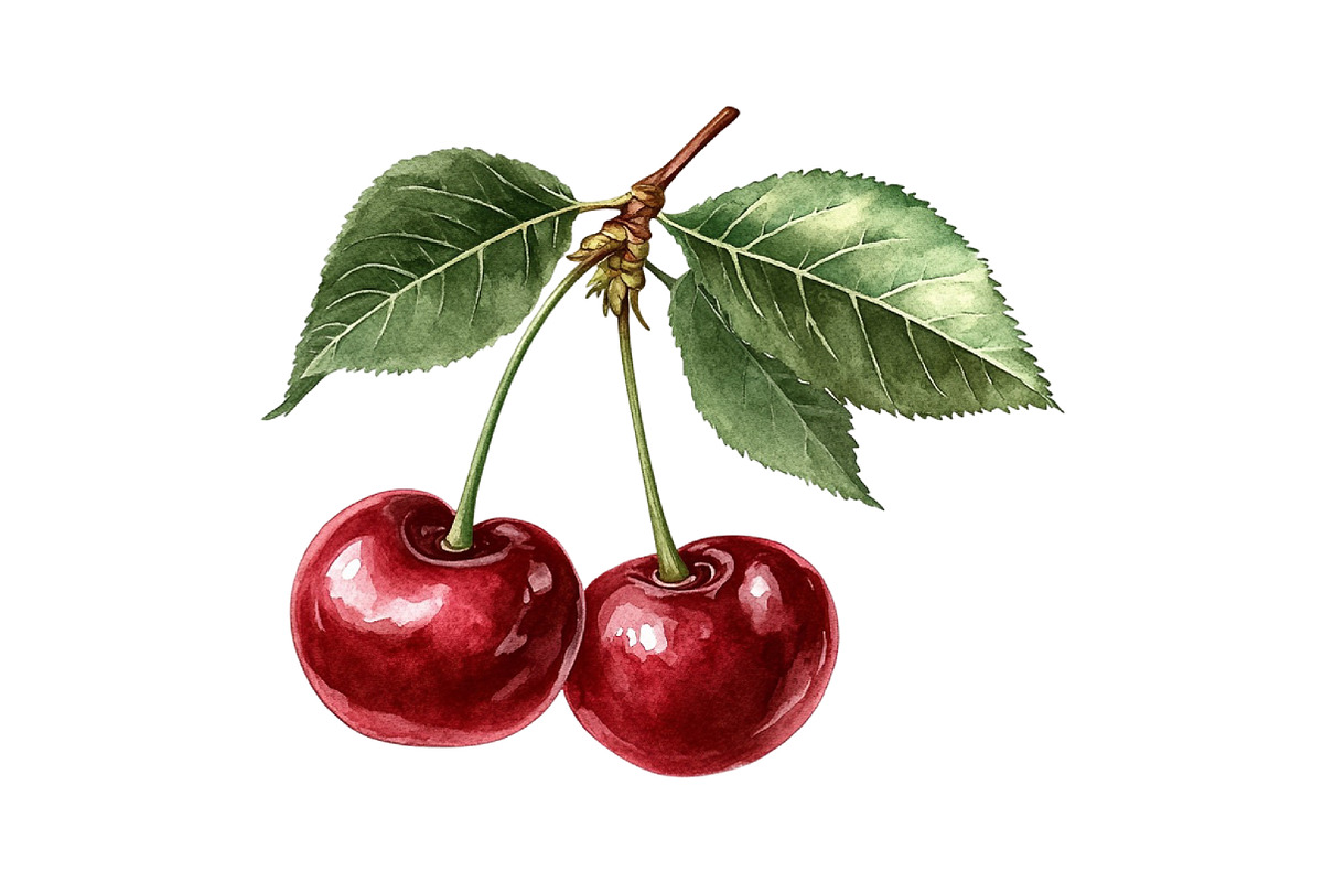 Watercolor Cherry Clip Art, an Illustration by Craft Nest (Photo 11 of 12)