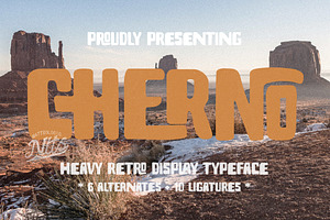 CHERNO HEAVY RETRO DISPLAY FONT