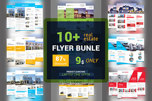 10+ Real Estate Flyers Bundle
