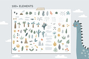 Jurassic Stories dinosaur clipart, an Illustration by Leysan Shayak (Thumbnail 6 of 8)