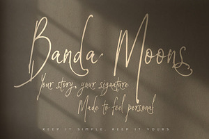 BandaMoons expressive signature font