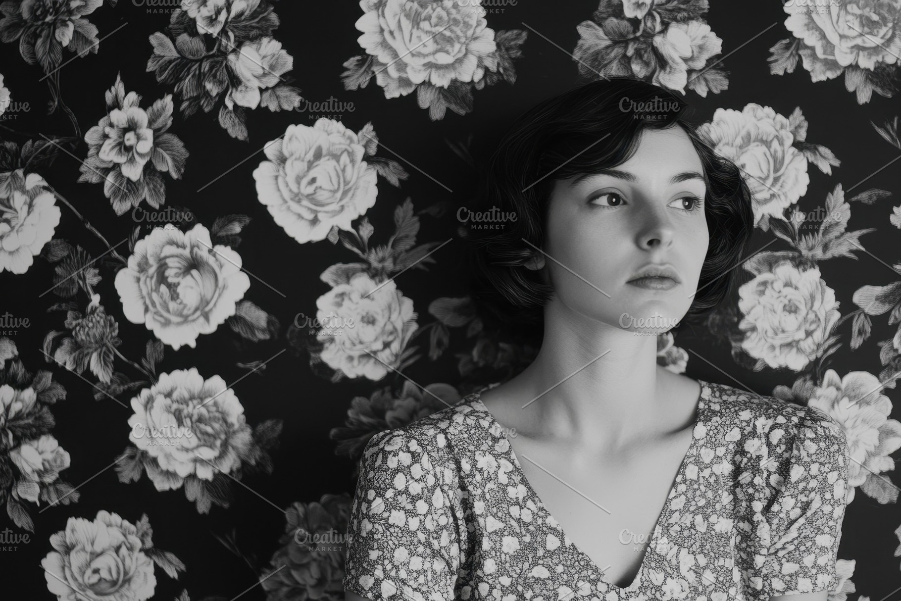 Vintage floral pattern enriches mode, a Photo by Pavel_design