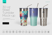 30 oz Stainless Tumbler Mock-up, a Cups & Container Mockup by Mocca Mockups Store (Thumbnail 1 of 7)
