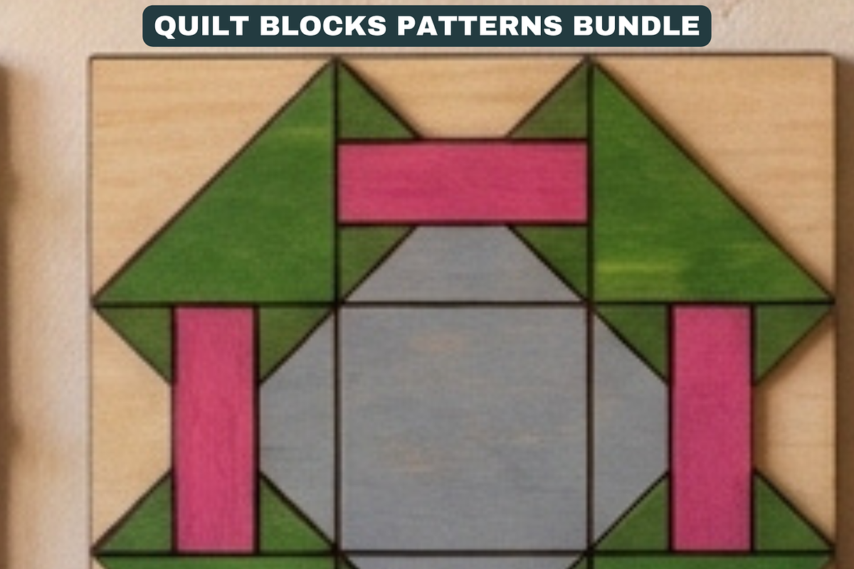 Quilt Block Patterns Modern Mosaic W, a Pattern Graphic by AtacanDigital (Photo 12 of 15)