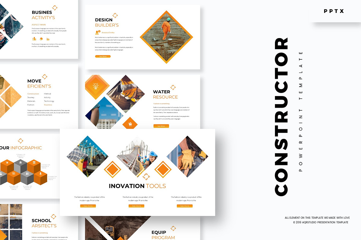 Constructor - Powerpoint Template, a Presentation Template by AQR ...