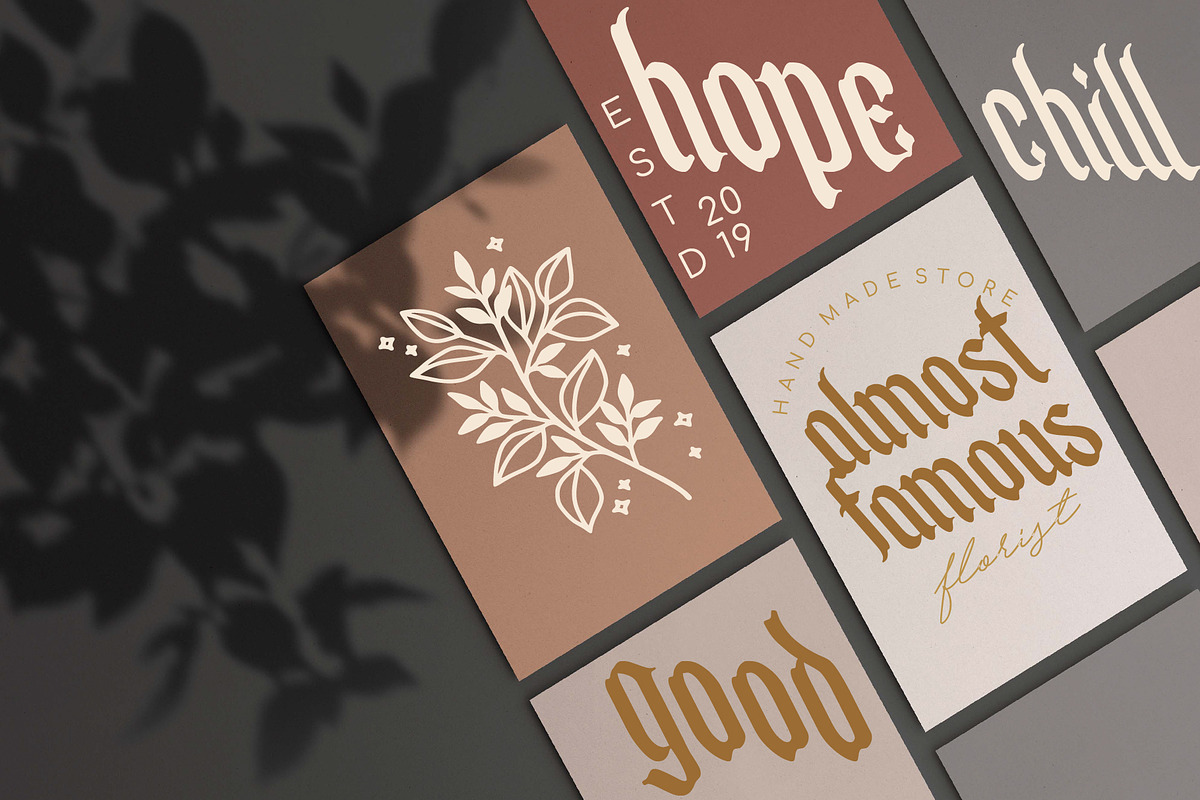 Calathea Blackletter Font, a Blackletter Font by dansdesign (Photo 3 of 6)