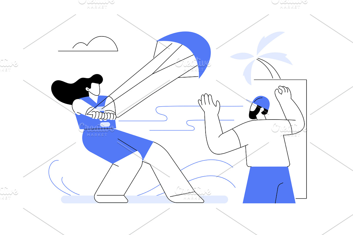 Kitesurfing instructor isolated, a Person Illustration by Visual Generation