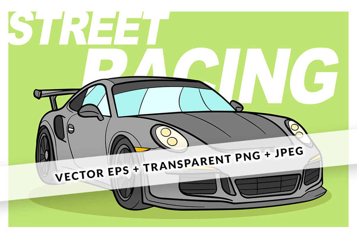 Speed Racing Sport Car Illustration, an Education Illustration by SCworkspace