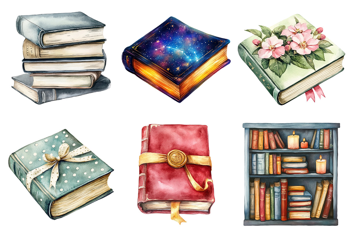 Books Lovers Clipart, an Illustration by Daily.Designs (Photo 4 of 5)