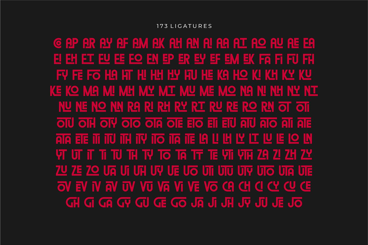 Therilo - Sans Serif Monogram Font, a Sans Serif Font by suhadidesign (Photo 13 of 15)