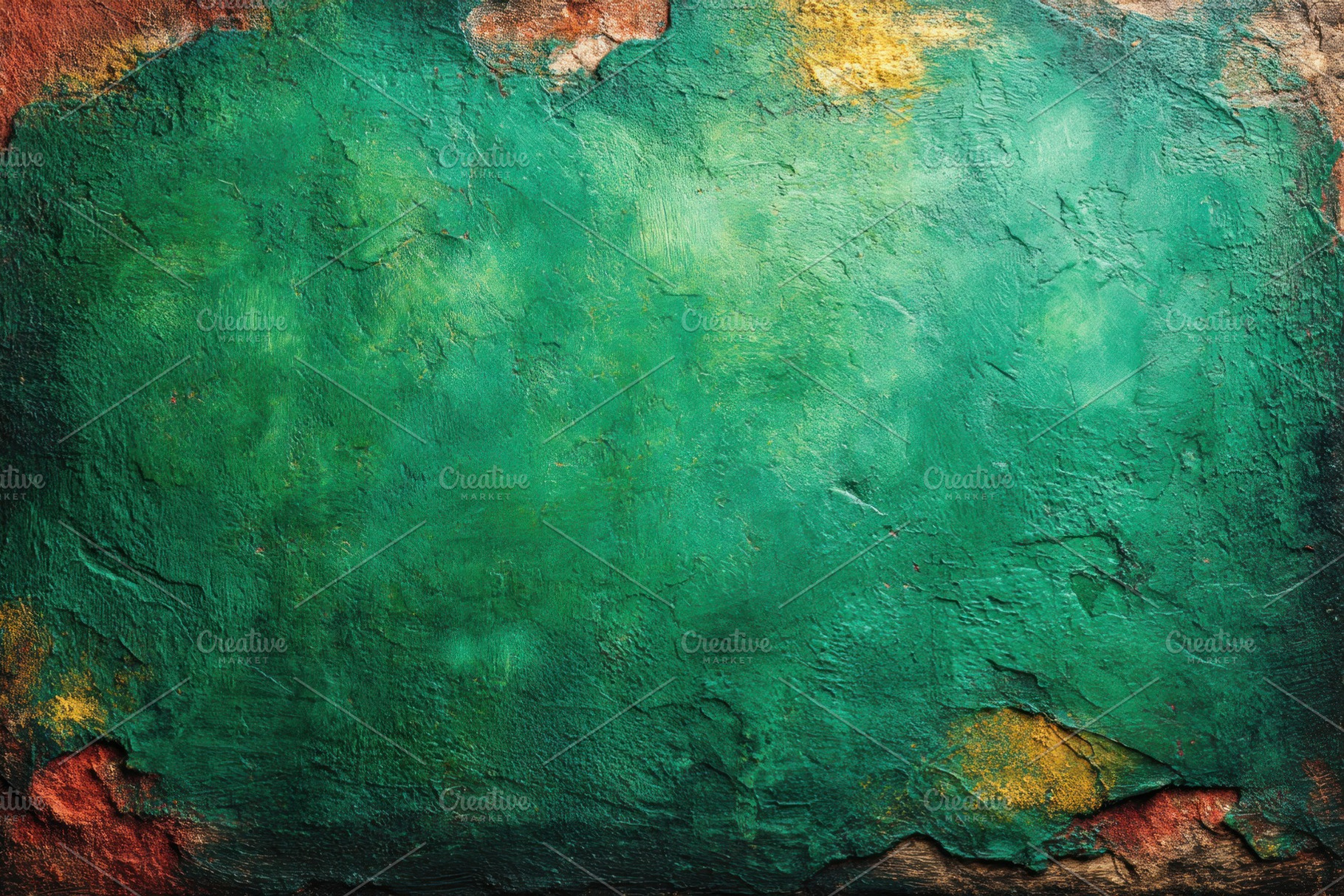 Grungy green textured wall background with cracked paint and age, a Nature Photo by José Manuel Gelpi