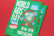 Green Beige World Aids Day Flyer Set, a Flyer Template by graphicook (Thumbnail 2 of 3)
