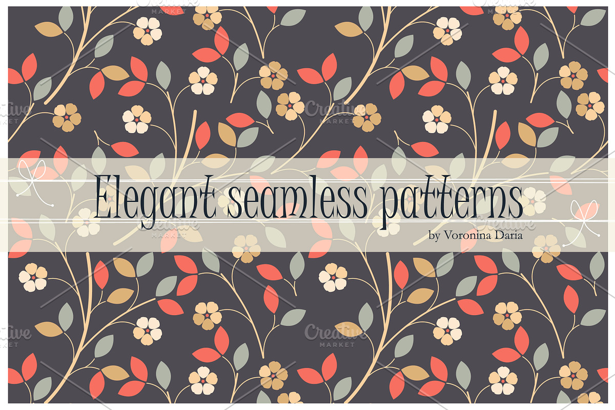 8 Elegant seamless patterns, a Pattern Graphic by Daria Maier (Photo 5 of 5)