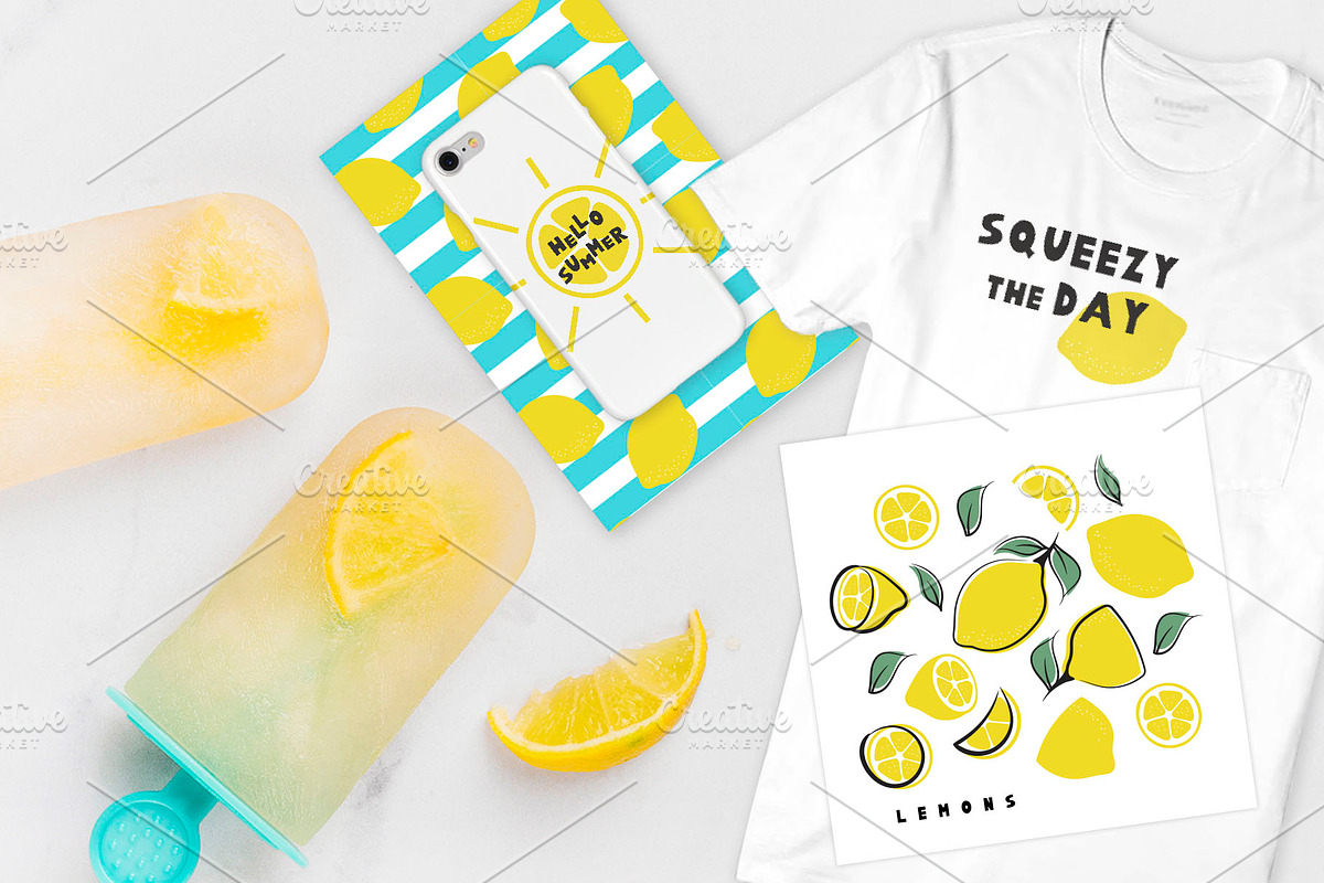 Summer Font and Lemons Pack preview 5