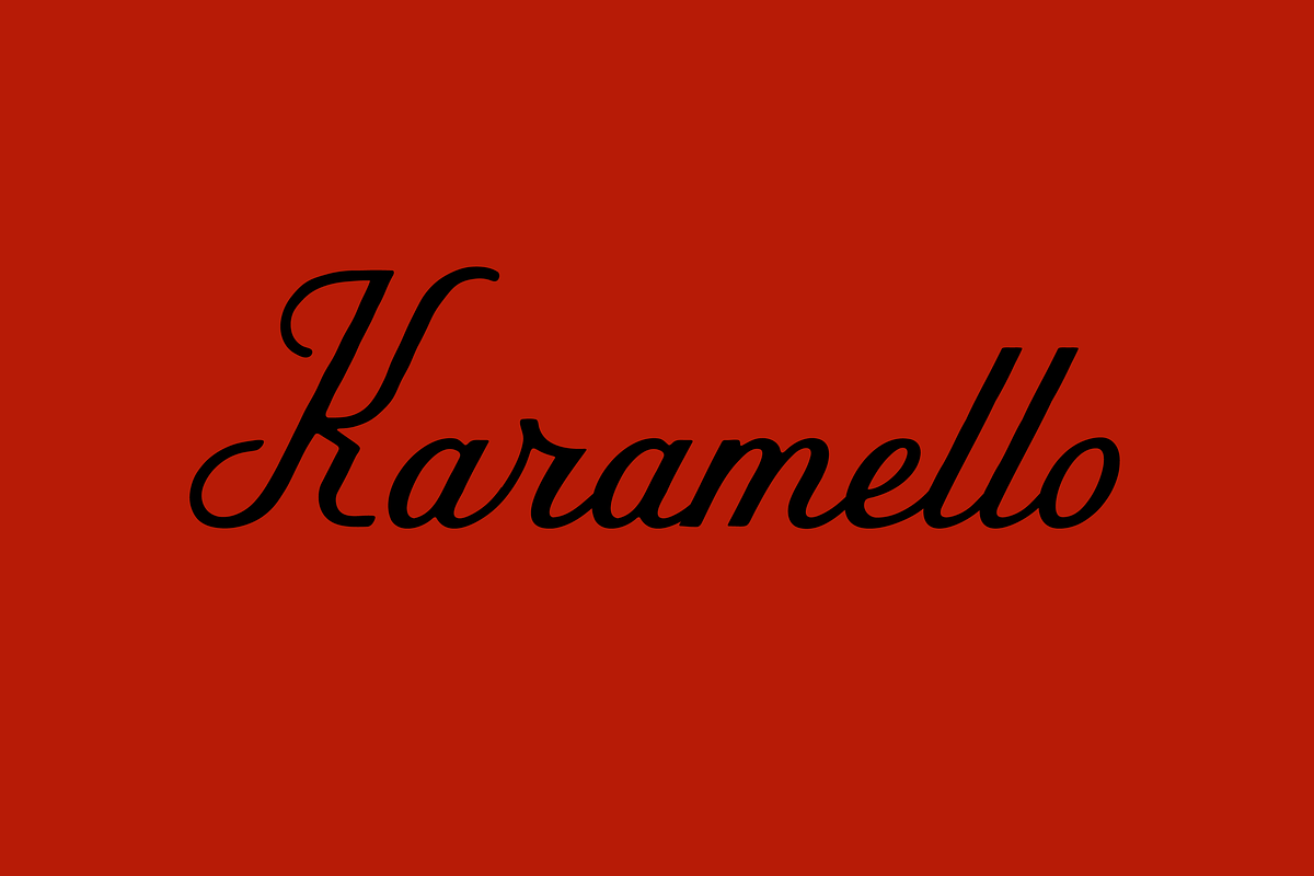 Karamello, a Script Font by SAMPLE (Photo 1 of 5)