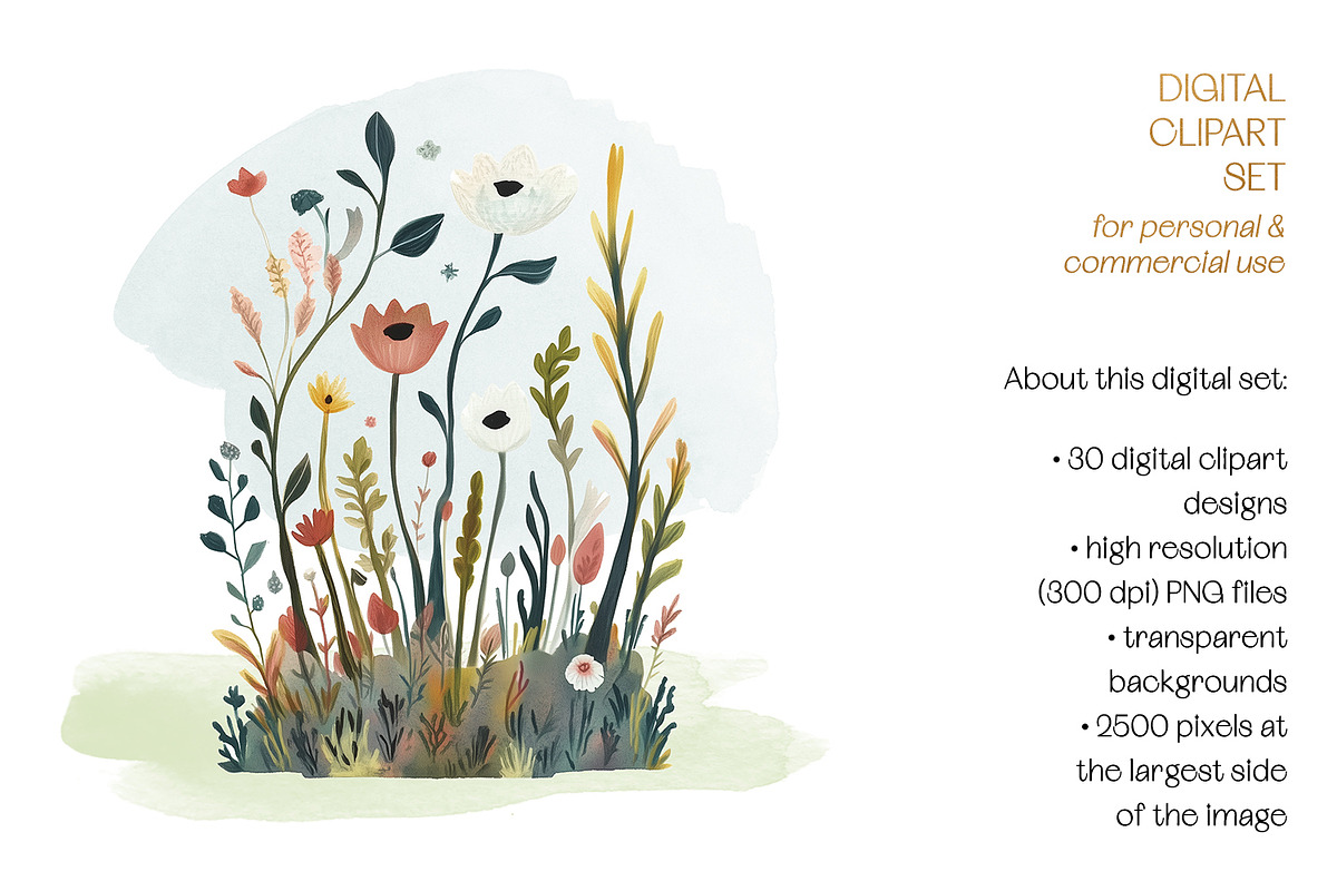 The Naive Woodlands Clipart Set, a Decorative Illustration by The Dutch Lady Designs (Photo 2 of 7)