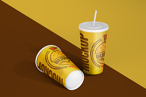 Disposable Paper Cup Mockup