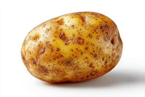 Single Russet Potato Brown Spots Whi, a Photo by Pixeness Studio