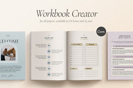 NAROK | Workbook Creator CANVA, a Magazine Template by Wildnun Studio