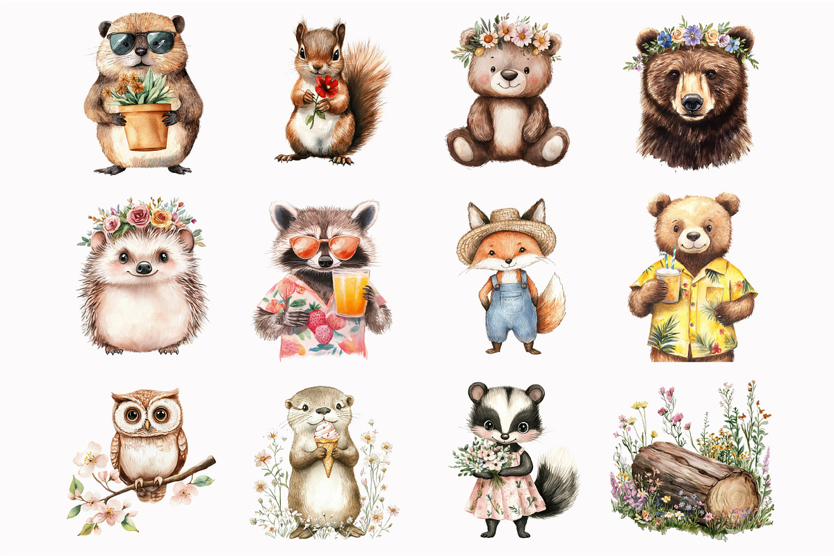 Summer Woodland Clipart, a Seasonal Illustration by Design Market (Photo 4 of 5)