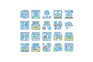 email marketing internet web icons, an Object Illustration by pikepicture