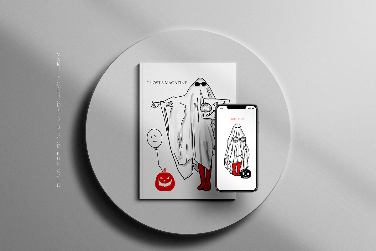 MODERN  Halloween Ghosts Collection, an Illustration by ArtOLB (Photo 10 of 11)