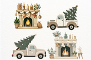 Neutral Christmas Watercolor Clipart, an Illustration by Nicolle's Colorful Art (Thumbnail 5 of 8)