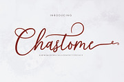 Chastome Script, a Script Font by Jhoel Design (Thumbnail 1 of 10)