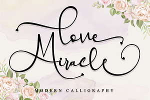 Love Miracle, a Script Font by Letterara