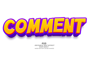 Comment PSD 3D Editable Text Effect