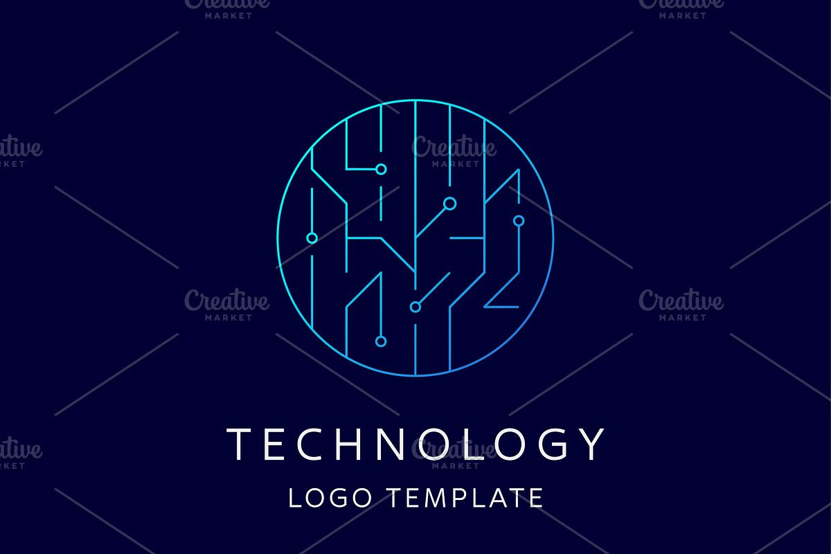 Abstract Technology Logo Design Icon, a Branding & Logo Template by Morvana Crew