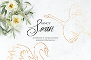 Fancy Swan Collection, a Texture Illustration by DesignsByMissM (Thumbnail 1 of 4)