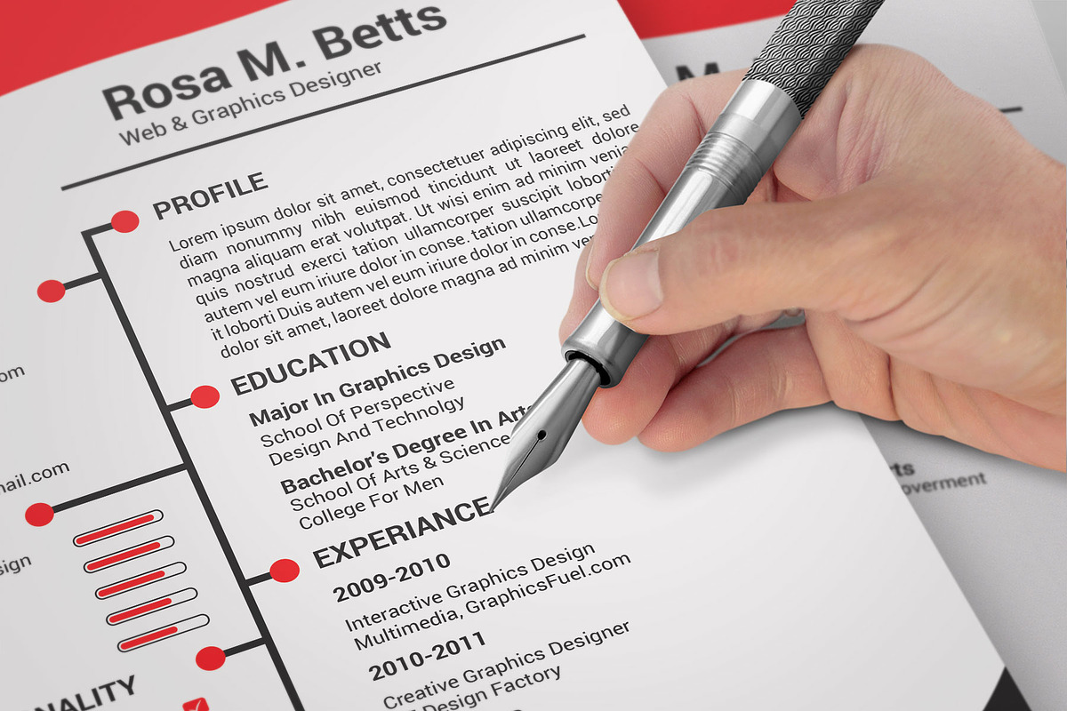 Minimal Resume/CV Template, a Resume Template by designvillage (Photo 3 of 12)