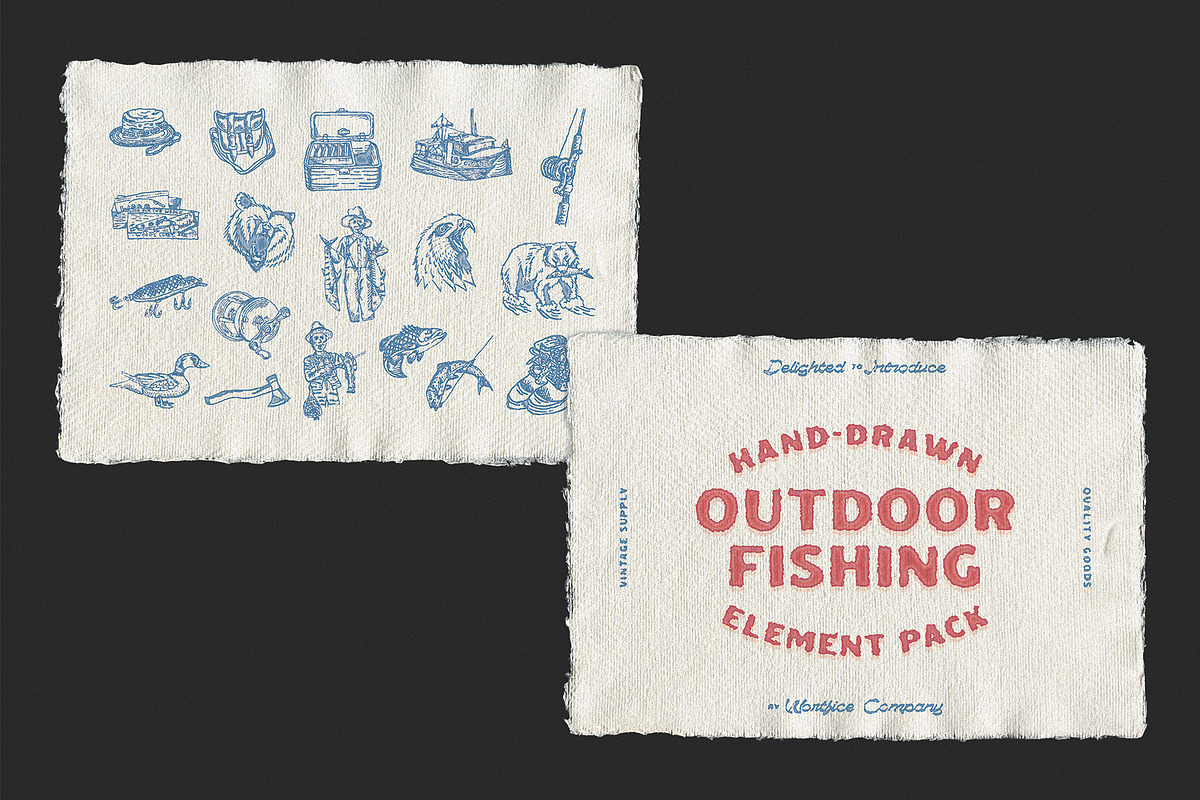 Hand-Drawn Outdoor Fishing Elements, a Sport Illustration by Wortfice (Photo 4 of 6)